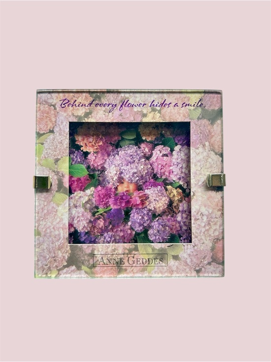 Hallmark Other - Hallmark Anne Geddes Glass Gallery Photo Frame Purple Lilacs 3” 1998 New In Box